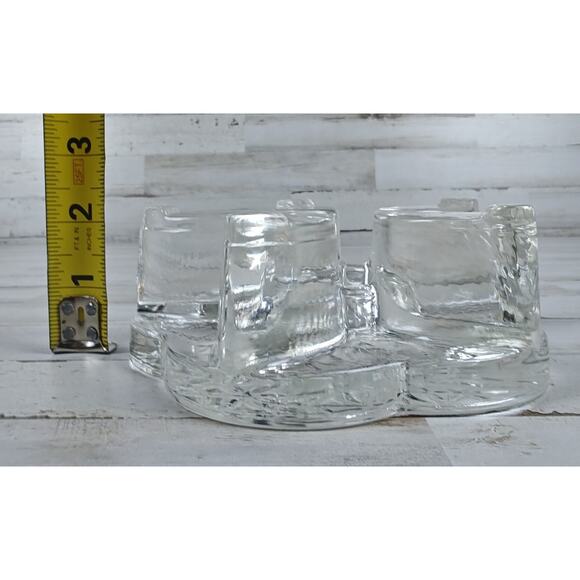 Thick Heat Resistance Glass Tea Light Votive Candle Warmer/Holder Flower Shaped - Picture 10 of 10